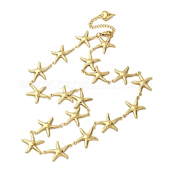 Пляжные ожерелья из нержавеющей стали 304 с морскими животными для женщин&nbsp;NJEW-G178-04G-03