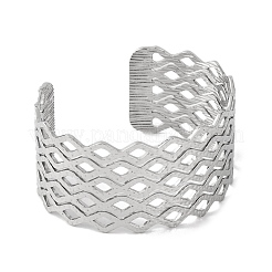 Браслеты-манжеты из нержавеющей стали 304 для женщин&nbsp;BJEW-B104-13P