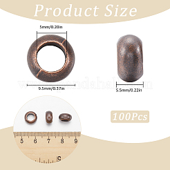 100 шт. Европейские бусины-рондель в тибетском стиле FIND-SP0002-27