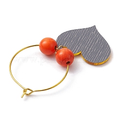 Акриловые подвески для бокалов в форме сердца AJEW-JO00203