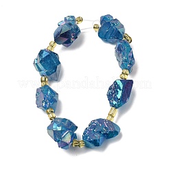 Гальванизированные нити из необработанных натуральных аметистов&nbsp;G-Z131-J02-01