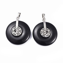 Природные подвески обсидиана&nbsp;G-F640-F02