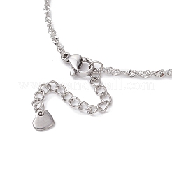 304 нержавеющая сталь сингапурские цепочки браслеты&nbsp;BJEW-JB11508