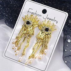 Серьги-гвоздики из сплава EJEW-M075-07G