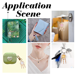 6шт 6 цвета латунные микропаве прозрачные кубические циркониевые подвески ZIRC-GA0001-09