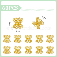 60шт стойка для гальванизации цветок латунные бусины FIND-UN0016-26