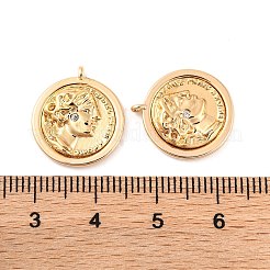 Латунные микропаве прозрачные подвески с фианитом KK-S389-11G