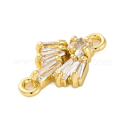 Подвески/звенья из латуни с прозрачным кубическим цирконием&nbsp;FIND-L019-07G-02