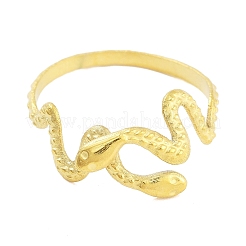 Настоящие открытые манжеты из нержавеющей стали 304 с покрытием из 18-каратного золота для женщин&nbsp;LS-RJEW-B061-01G-04