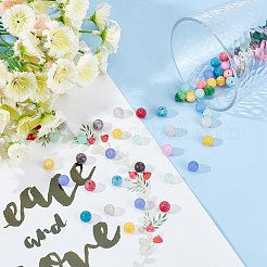 200 шт. набор для самостоятельного изготовления браслета из бусин натурального и окрашенного белого нефрита&nbsp;DIY-SC0014-79