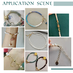 120 шт. 2-х стилевые латунные замки для шнура KK-PH0006-84G