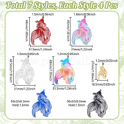 28 шт. 7-х цветные подвески из нержавеющей стали с травленым металлом STAS-GA0001-85