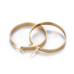 Большие серьги-кольца из нержавеющей стали 304 EJEW-F219-01B-G