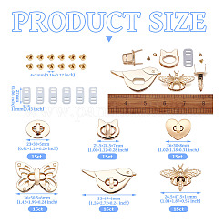 Аксессуары для закручивания мешка из сплава цинка AJEW-TA0017-12