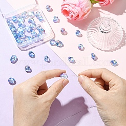 40 шт. 8 стиля гальванизированных прозрачных акриловых бусин&nbsp;OACR-CJ0002-48