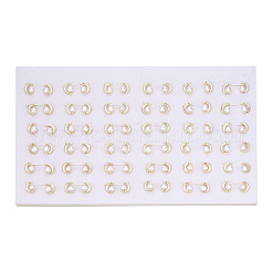 Серьги-гвоздики в форме полумесяца из натуральных белых ракушек и жемчуга PEAR-N020-05N