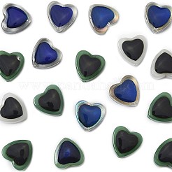 20 шт. 5-х цветные двухцветные стеклянные бусины для настроения GLAA-FS0002-33