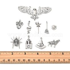 40 шт. 10 стиля подвески из сплава в тибетском стиле на Хэллоуин TIBE-FS0003-30