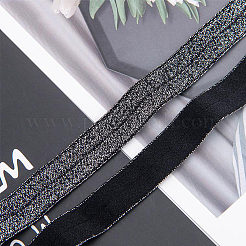 Эластичная нейлоновая лента с золотым и серебряным блеском NWIR-O010-01E