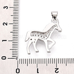 Латунные микропаве прозрачные подвески с фианитом&nbsp;KK-T080-11P