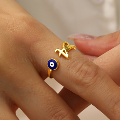 925 серебряное кольцо с открытым ртом в форме дьявольского глаза и буквы MT3659