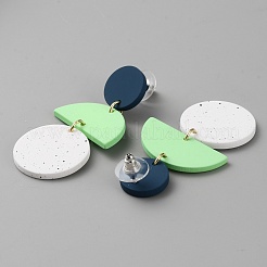 Серьги-гвоздики из полимерной глины с 316 штифтами из хирургической нержавеющей стали&nbsp;EJEW-WH0012-111B