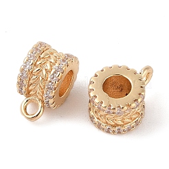 Латунные прозрачные бусины из циркония&nbsp;LS-KK-N256-08G-C