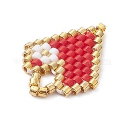 Подвески в виде сердечек из бисера&nbsp;PALLOY-MZ01147-01