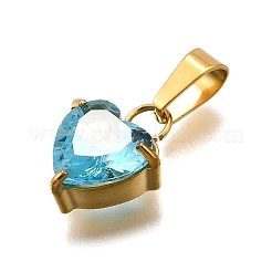 Подвески из нержавеющей стали 304 с микропаве из кубического циркония&nbsp;STAS-B086-13G-03