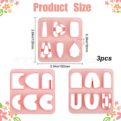 3 шт. 3 стиля арочные трапециевидные резаки для глины из АБС-пластика DIY-GF0009-42A