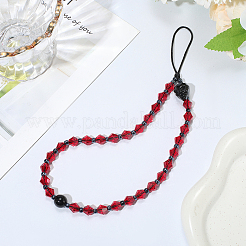 Стеклянные бусины череп мобильные ремни&nbsp;HJEW-WH20021-09B