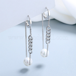 925 серьги-кольца из стерлингового серебра с круглой цепочкой FS-WG0D558-01