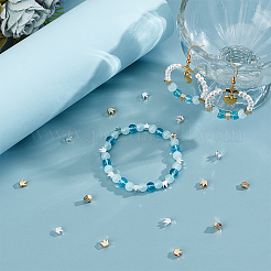 50шт 2 цвета латунные бусины&nbsp;KK-BBC0017-31