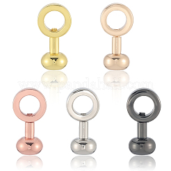 5 шт. 5-х цветные латунные застежки FIND-SP0004-10