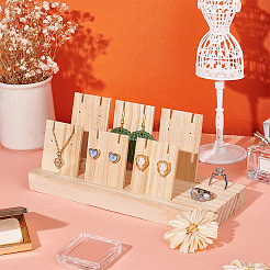 Деревянные выставочные витрины серьги&nbsp;EDIS-WH0029-20A