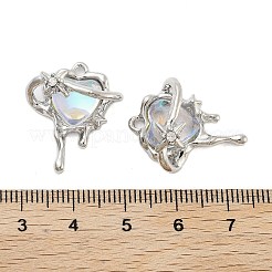 Стеклянные подвески из сплава с покрытием стойки FIND-Z054-03P