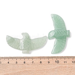 Большие резные подвески из натурального зеленого авантюрина G-A288-01D