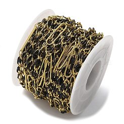 Цепи Figaro из нержавеющей стали 304 с эмалью&nbsp;CHS-U003-02G-16