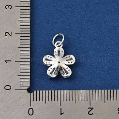 925 подвеска-цветок из стерлингового серебра с прозрачными кубическими цирконами STER-K184-01S