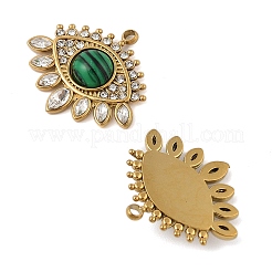 Подвески из синтетического малахита&nbsp;STAS-P380-24G-02