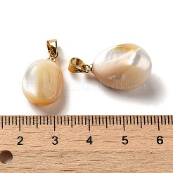 Подвески из натуральной желтой оболочки&nbsp;SSHEL-H071-06G