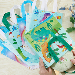 8 шт. 4 стиля многоразовых складных подарочных пакетов из нетканого материала с ручкой ABAG-GF0001-19C