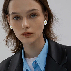 12 шт. 2 стиля плоских круглых латунных клипсовых сережек EJEW-FH0001-12