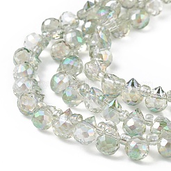 Прозрачные стеклянные бусины гальваническим пряди&nbsp;EGLA-F152A-FR03