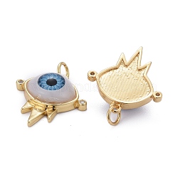 Латунные микропаве прозрачные подвески с фианитом&nbsp;ZIRC-Z011-34C