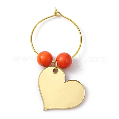 Акриловые подвески для бокалов в форме сердца AJEW-JO00203