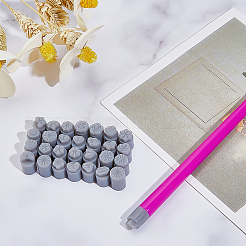 30шт силиконовая головка для штампа для нейл-арта&nbsp;AJEW-ME0001-38