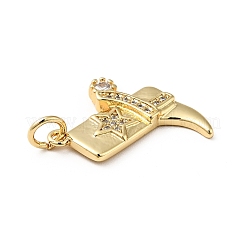 Покрытие стойки латунь микропаве прозрачные подвески из кубического циркония KK-E060-22G