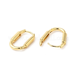 Овальные серьги-кольца из прозрачного циркония EJEW-G312-13G