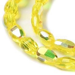 Прозрачные стеклянные бусины гальваническим пряди&nbsp;GLAA-Q099-F01-06